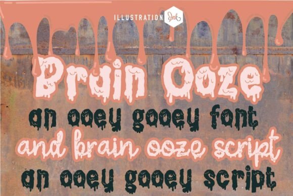 Brain Ooze Duo: A Dripping Display Font for Web Design