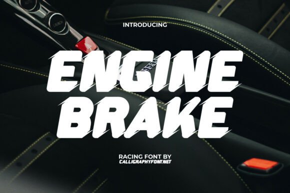 Engine Brake Font: Bold Display Type for Makers