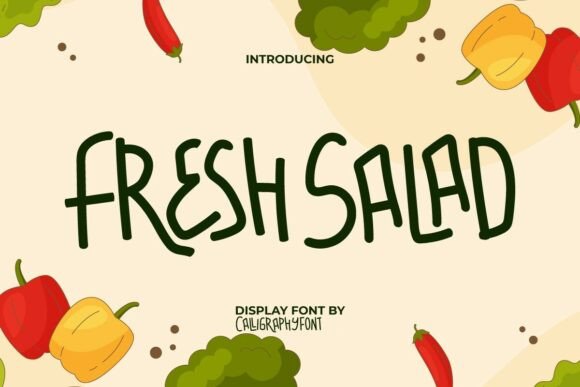 Fresh Salad Font: Organic Branding for Eco Projects