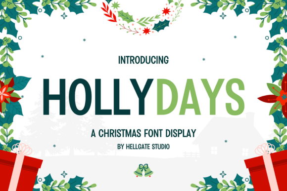 Hollydays Font: Festive Typography for Editorial Design