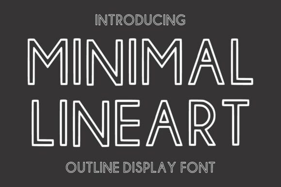 Minimal Line Art Font for Handmade Labels