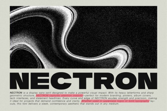 Nectron Font: Modern Display Type for Business Branding
