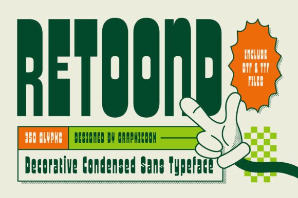 Retoond Font: A Retro Display Typeface for Editorial Design