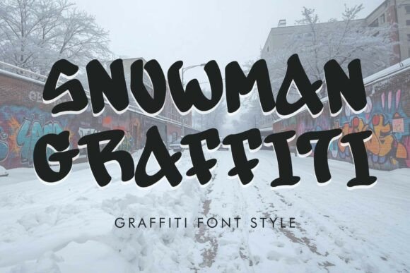 Snowman Graffiti Font for Editorial Design