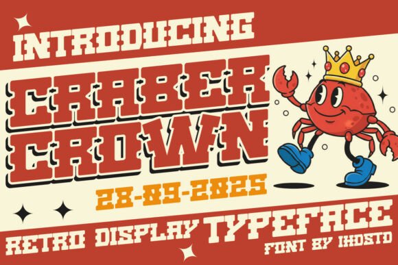 Testing Craber Crown Font for Retro Brand Identity