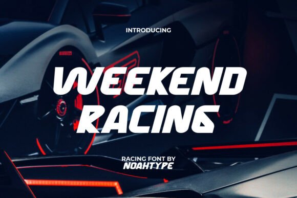 Weekend Racing: A Bold Display Font for Dynamic Editorial Design